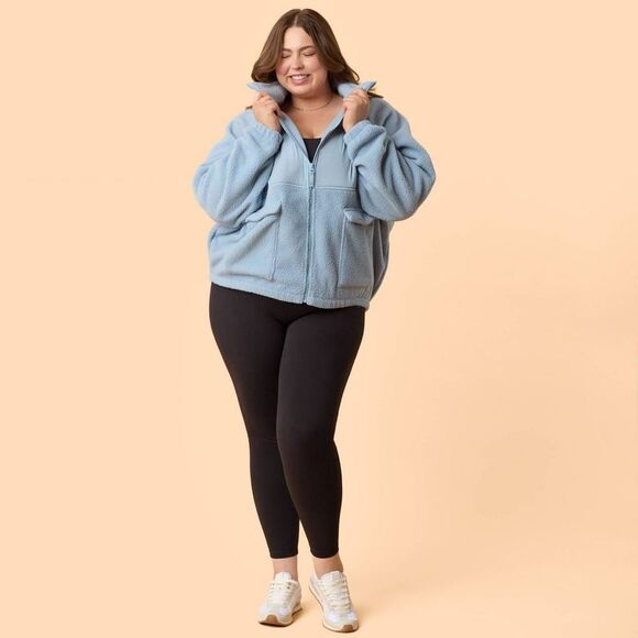 Blogilates -  Women's Bonfire Fleece Jacket - Light B Light Blue - Picture 4 of 5